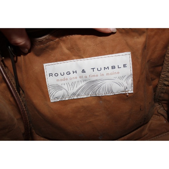 Rough & Tumble Handmade Small Zipper Minimal Tote Saddle Leather Hobo Maine USA - Picture 6 of 6